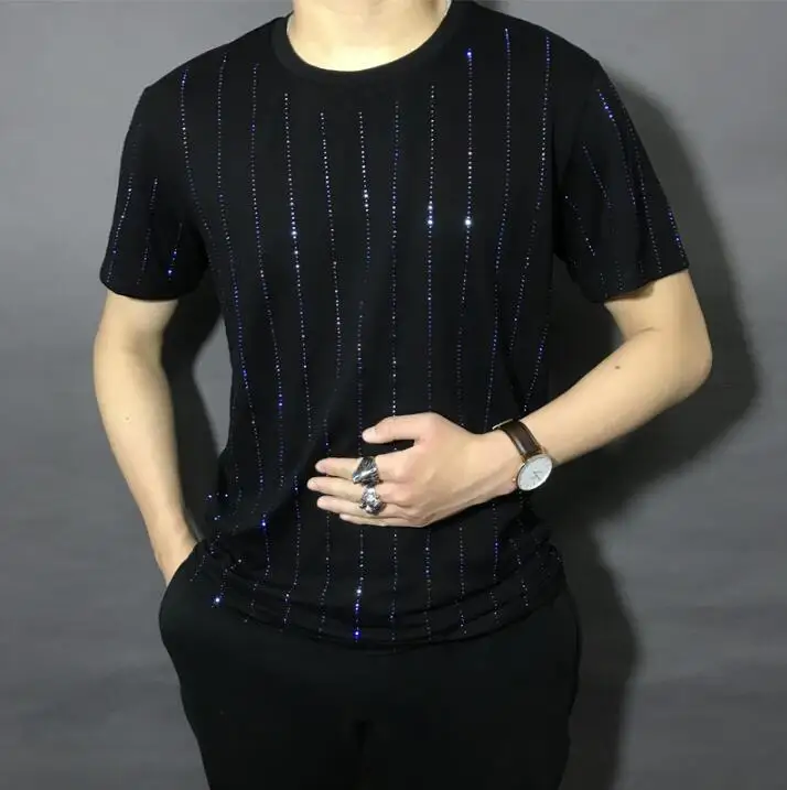 2019 new hot drilling short-sleeved men and women shirts Fashion Tshirts Male cotton comfortable nightclub hair stylist T-shirt
2019 new hot drilling short-sleeved men and women shirts Fashion Tshirts Male cotton comfortable nightclub hair stylist T-shirt