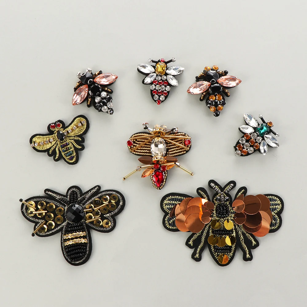 2PCS 3D Handmade Rhinestone Bee Beaded Patches Sew on Sequin Patch For Clothing Beading Applique Cute Patch
2PCS 3D Handmade Rhinestone Bee Beaded Patches Sew on Sequin Patch For Clothing Beading Applique Cute Patch