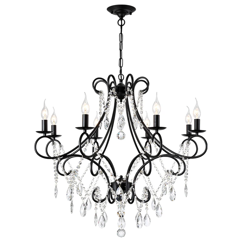 American Country Crystal Chandelier Lighting Living Room Vintage Crystal Light Bedroom Decoration Suspension Light Fixture
American Country Crystal Chandelier Lighting Living Room Vintage Crystal Light Bedroom Decoration Suspension Light Fixture