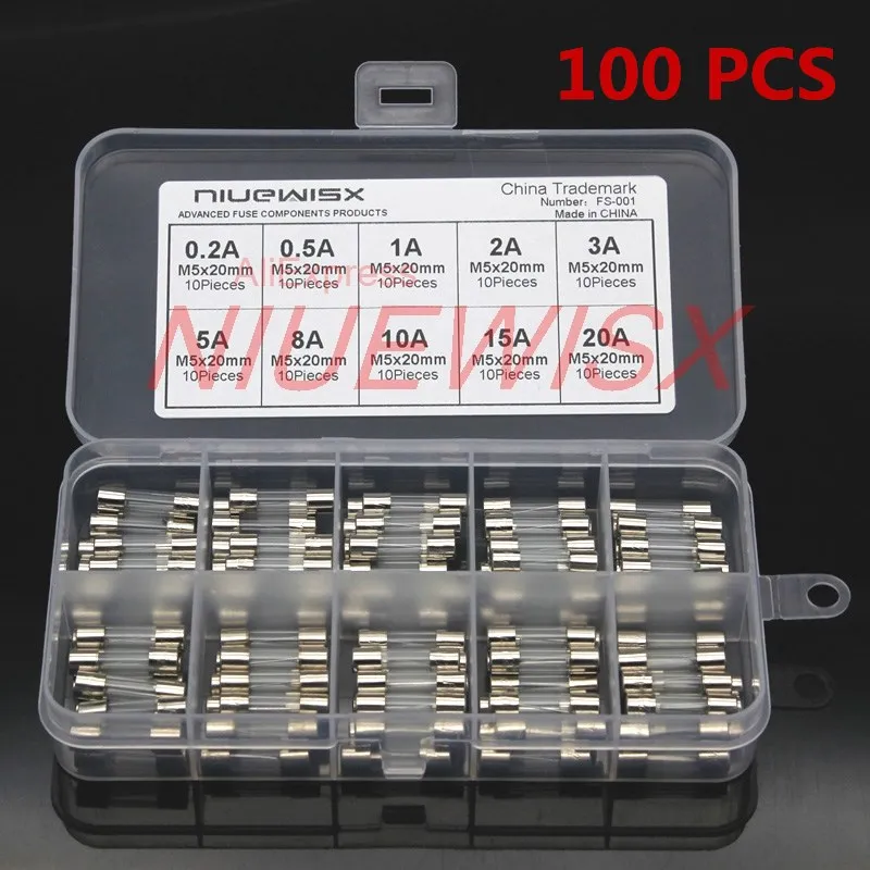 25 X 1 Amp Fusible de Vidrio 5x20mm 1 A Amperios rápido Blow Fusibles-a 5 X 20 mm