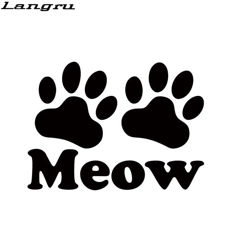 Langru горячая Распродажа интересные милые кошачьи лапы Meow автомобильные наклейки