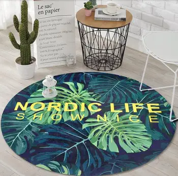 Nordic Life Palm Leaf Flannel Kitchen Bathroom Anti Slip round Rugs Home Entrance round floor carpet Door Mat tapis Decoration
Nordic Life Palm Leaf Flannel Kitchen Bathroom Anti Slip round Rugs Home Entrance round floor carpet Door Mat tapis Decoration