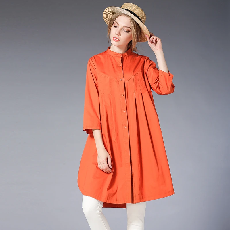Oversize Women's casual shirts Loose shirt three quarter sleeve spring new Plus size Open fork shirt XL to 5XL red black
Oversize Women's casual shirts Loose shirt three quarter sleeve spring new Plus size Open fork shirt XL to 5XL red black