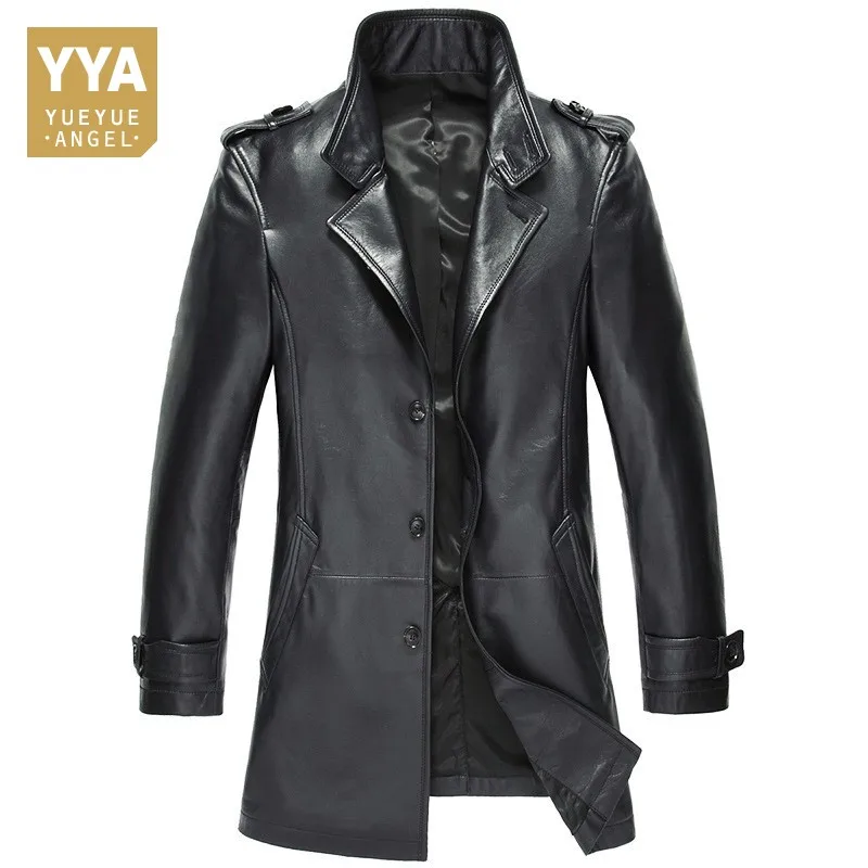 Brand Luxury Sheepskin Genuine Real Leather Mid Long Jackets Men Design Black Slim Fit Plus Size 4XL Leather Trench Jacket
Brand Luxury Sheepskin Genuine Real Leather Mid Long Jackets Men Design Black Slim Fit Plus Size 4XL Leather Trench Jacket