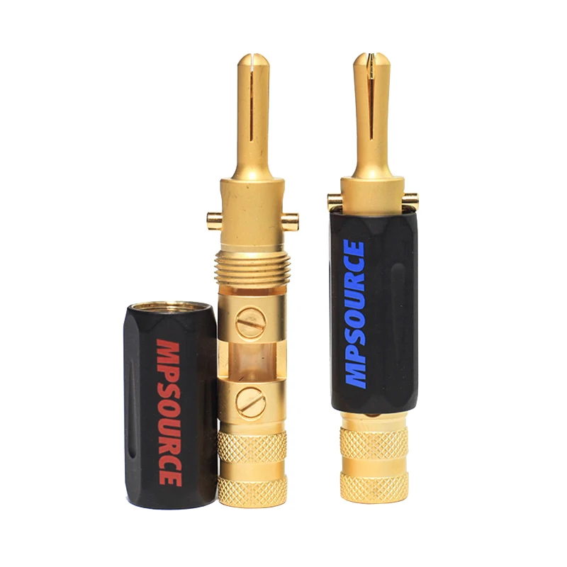 HiFi MPS Black wolf HiFi Speaker Banana Plugs pure copper Audio Jack Connector 24K gold Plated Amplifier Speaker connector 1Pair
HiFi MPS Black wolf HiFi Speaker Banana Plugs pure copper Audio Jack Connector 24K gold Plated Amplifier Speaker connector 1Pair