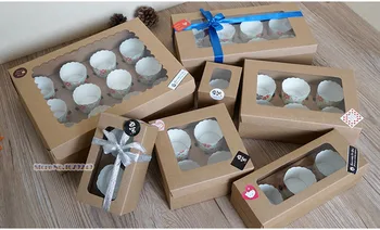 Brown Cupcake box and packaging paper cardboard kraft cake box with clear pvc window 8 cupcake 4 gift packing craft box
Brown Cupcake box and packaging paper cardboard kraft cake box with clear pvc window 8 cupcake 4 gift packing craft box
