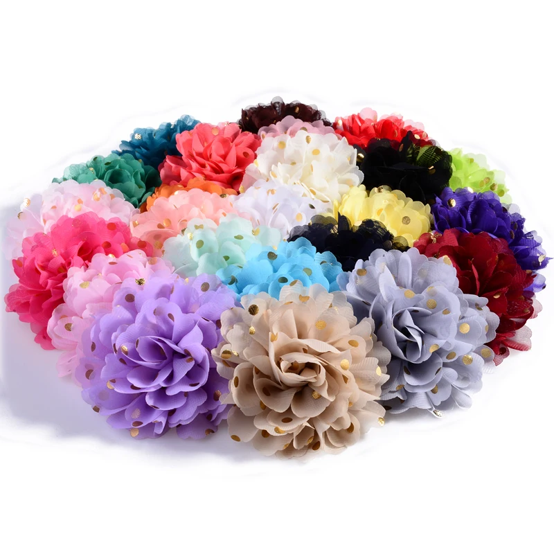 30PCS 10cm 24colors Big Chiffon Headband Flower Hair Clips Hairpins Fabric Flowers with Gold Dot for Girls Hair Accessories
30PCS 10cm 24colors Big Chiffon Headband Flower Hair Clips Hairpins Fabric Flowers with Gold Dot for Girls Hair Accessories