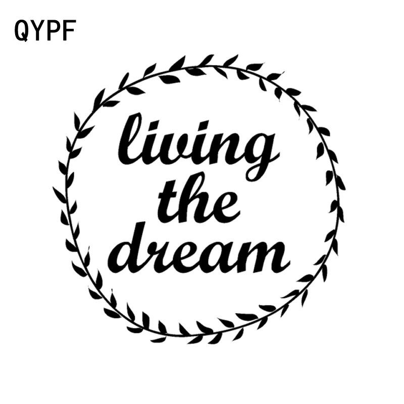 QYPF 15.5CM*15.5CM Fashion Living The Dream Decor Car Sticker Decal Black Silver Vinyl Car-styling C15-2411
QYPF 15.5CM*15.5CM Fashion Living The Dream Decor Car Sticker Decal Black Silver Vinyl Car-styling C15-2411