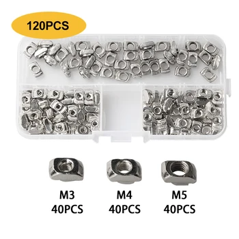 120Pcs 20 Series M3/M4/M5 Nickel Plated T Nut for Aluminum Extrusion Profile 2020 series Slot Groove Furniture Hardware T-nut
120Pcs 20 Series M3/M4/M5 Nickel Plated T Nut for Aluminum Extrusion Profile 2020 series Slot Groove Furniture Hardware T-nut