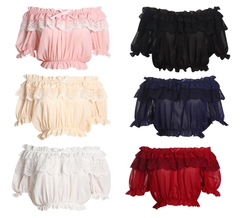 New Summer Women's Pink Beige Black Chiffon Crop Top Retro Vintage Sweet Lolita Ruffles Lace Sleeve Blouse Kimono Shirt
New Summer Women's Pink Beige Black Chiffon Crop Top Retro Vintage Sweet Lolita Ruffles Lace Sleeve Blouse Kimono Shirt
