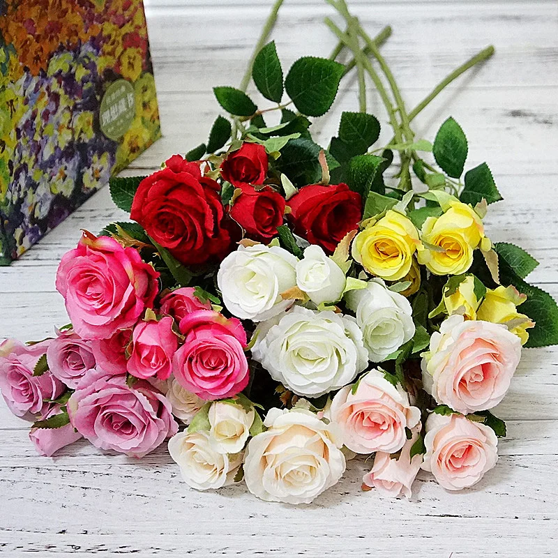 5 Heads/Branch Fresh rose Artificial Flowers Real Touch rose Flowers Home Wedding Party Decor Fake Small Rose Flowers Bouquet
5 Heads/Branch Fresh rose Artificial Flowers Real Touch rose Flowers Home Wedding Party Decor Fake Small Rose Flowers Bouquet