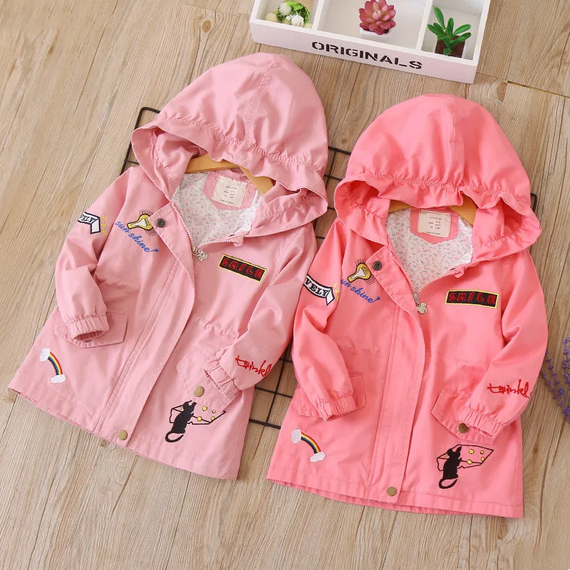 Girls Jacket Overcoat Fashion Outerwear for Girl Kids Spring 2018 autumn new letter rainbow embroidery hooded girls windbreaker
Girls Jacket Overcoat Fashion Outerwear for Girl Kids Spring 2018 autumn new letter rainbow embroidery hooded girls windbreaker
