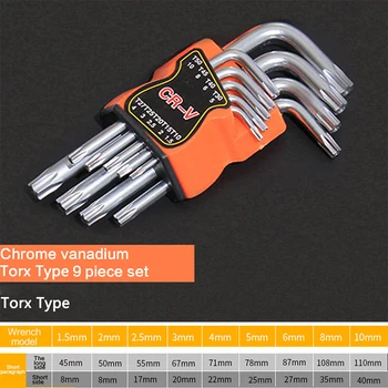 9Pcs Metric L-type Wrench Set Ended Allen key Plum / flat head / ball head Socket Wrench Torque Key Spanner Wrench Repair TooL
9Pcs Metric L-type Wrench Set Ended Allen key Plum / flat head / ball head Socket Wrench Torque Key Spanner Wrench Repair TooL