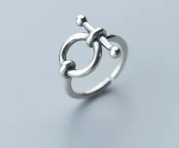 Retro Vintage 100% Authentic REAL.925 Sterling Silver Straight Lucky Bar &Open Circle Geometric Rings adjust GTLJ1647
Retro Vintage 100% Authentic REAL.925 Sterling Silver Straight Lucky Bar &Open Circle Geometric Rings adjust GTLJ1647