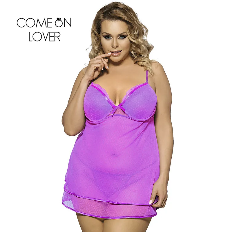 Comeonlover Ropa Sexy Mujer Intima Picardias Purple Sheer Mesh Erotic Lingerie Porno Costumes Large Size Lace Sleepwear RI70041
Comeonlover Ropa Sexy Mujer Intima Picardias Purple Sheer Mesh Erotic Lingerie Porno Costumes Large Size Lace Sleepwear RI70041