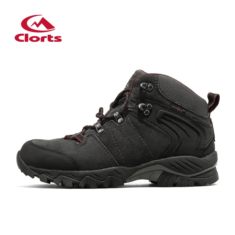 Image 2016 Men Hiking Shoes HKM 822A G Clorts Mid cut Outdoor Hiking Boots Waterproof Trekking Shoes Sport Sneakers