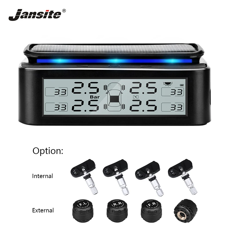 Jansite Solar TPMS Car Tire Pressure Alarm Monitor System Display Ambient light Precise alarm Temperature warning + 4 Sensors
Jansite Solar TPMS Car Tire Pressure Alarm Monitor System Display Ambient light Precise alarm Temperature warning + 4 Sensors