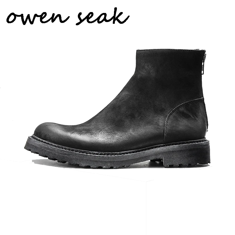 Owen Seak Men Boots Luxury Trainers Cow Leather Snow Boots Casual Winter Zip Flats Black Sneakers Man Shoes
Owen Seak Men Boots Luxury Trainers Cow Leather Snow Boots Casual Winter Zip Flats Black Sneakers Man Shoes