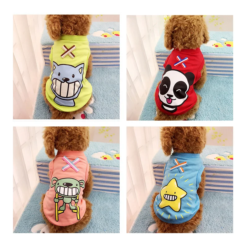 4 Styles Spring Cute Pet Dog Clothes Cat T-shirt Soft Puppy Clothing Summer Shirt Casual Vests XS-XXL For Small Pets Supplies
4 Styles Spring Cute Pet Dog Clothes Cat T-shirt Soft Puppy Clothing Summer Shirt Casual Vests XS-XXL For Small Pets Supplies