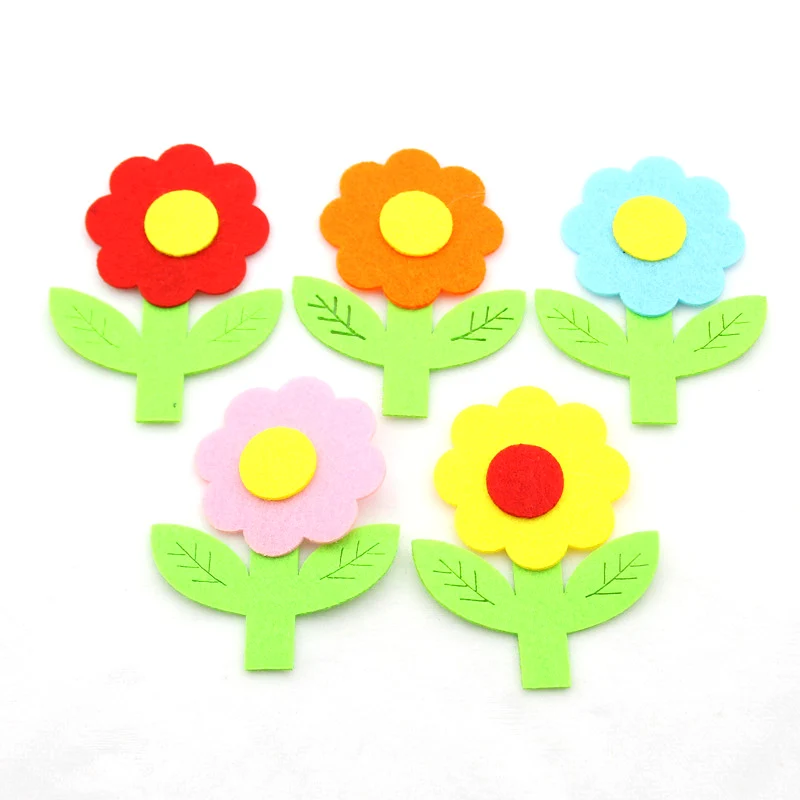 5pc Colorful Flower Felt Cutting Decoration Non-Woven Cloth Felts Kindergarten Kid Room Diy Beauty Cute Flowery Sticker Felting
5pc Colorful Flower Felt Cutting Decoration Non-Woven Cloth Felts Kindergarten Kid Room Diy Beauty Cute Flowery Sticker Felting