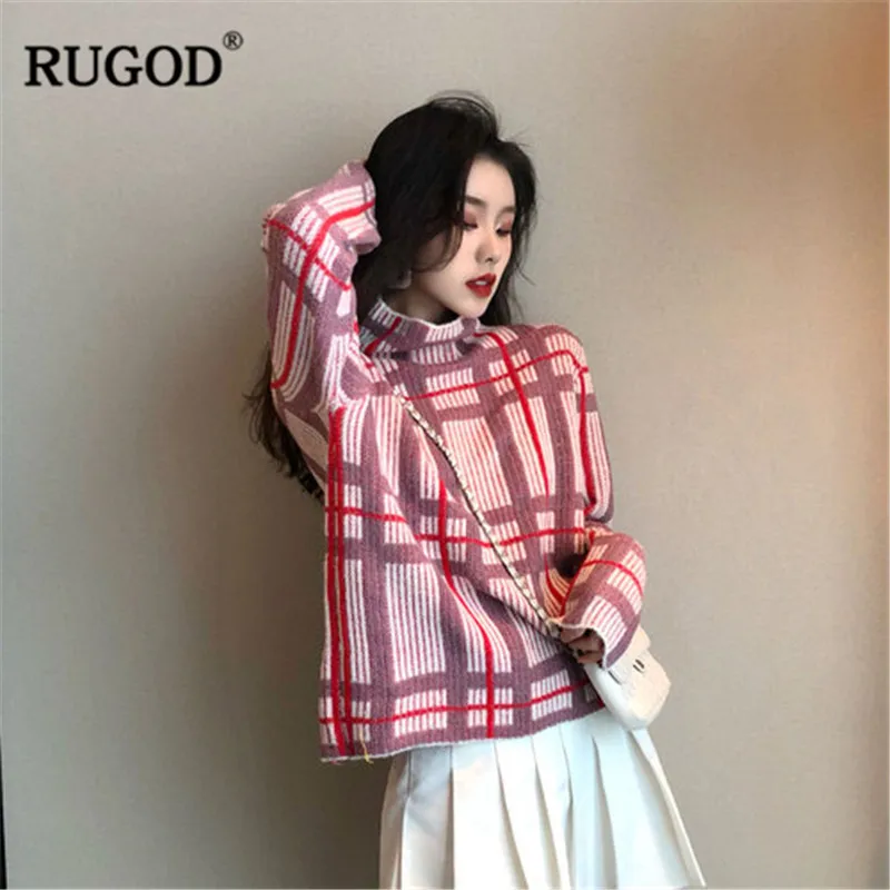 RUGOD Vintage Fashion Plaid Women Pullovers Turtleneck Casual Women Sweaters 2018 Knitted Winter Clothes pull femme hiver
RUGOD Vintage Fashion Plaid Women Pullovers Turtleneck Casual Women Sweaters 2018 Knitted Winter Clothes pull femme hiver