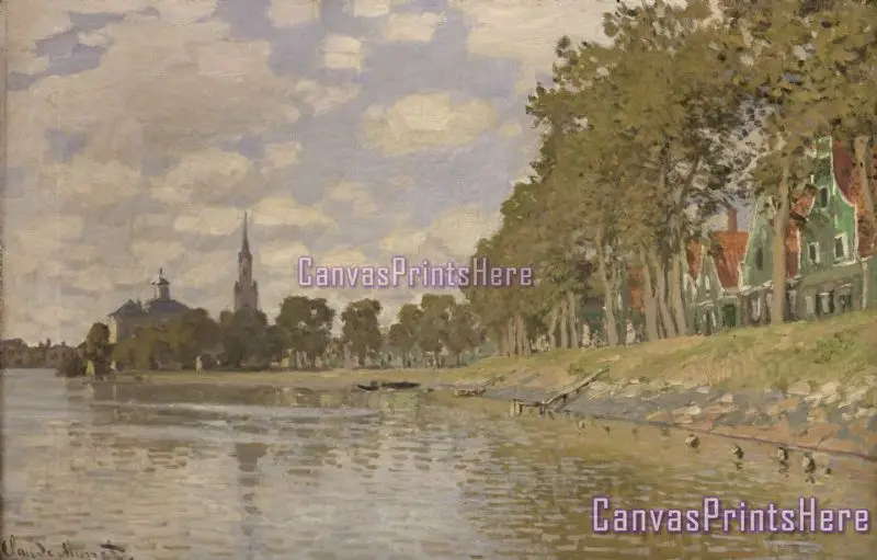 Claude Monet Zaandam canvas print | large art wall oil painting cheap frame custom Дом и сад