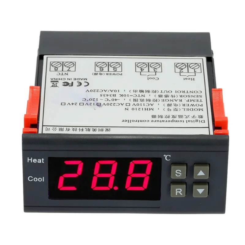 10A 220V Mini Digital Temperature Controller thermostat thermal regulator Thermocouple -40~120 Celsius Degree with Sensor
10A 220V Mini Digital Temperature Controller thermostat thermal regulator Thermocouple -40~120 Celsius Degree with Sensor