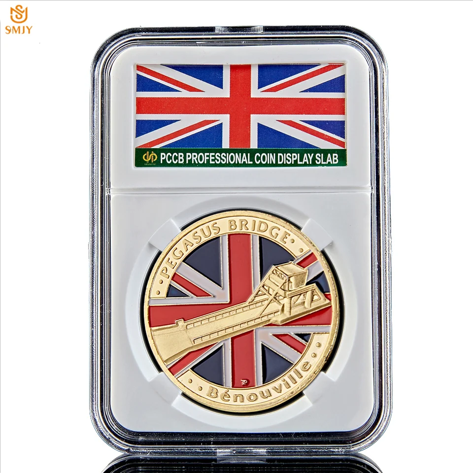WW2 D-Day Normandy Landing 70th Anniversary Gold Challenge Coin UK Pegasus Airborne Military Souvenirs Badge Gift W/PCCB Holder
WW2 D-Day Normandy Landing 70th Anniversary Gold Challenge Coin UK Pegasus Airborne Military Souvenirs Badge Gift W/PCCB Holder