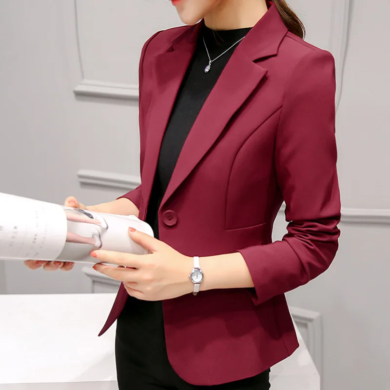 new arrival Korean solid color suit Slim thin casual single button comfortable OL temperament fashion outdoor elegant suit 
new arrival Korean solid color suit Slim thin casual single button comfortable OL temperament fashion outdoor elegant suit