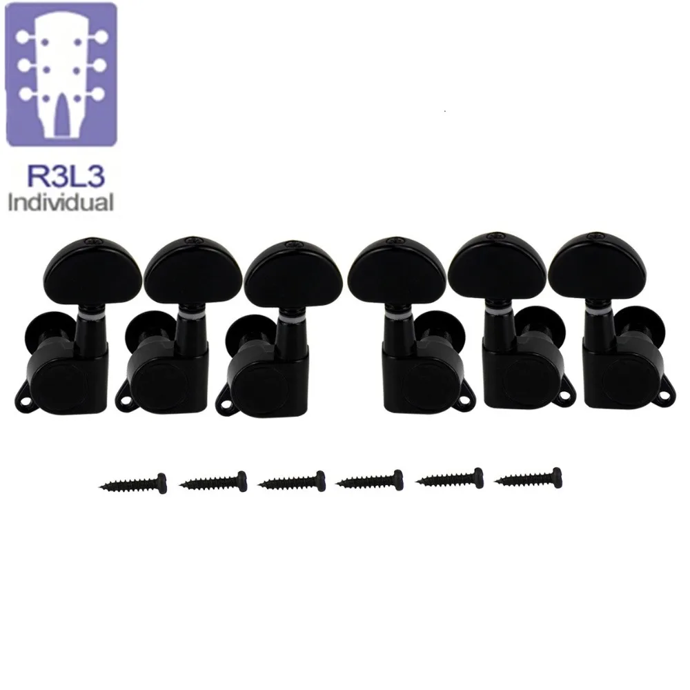 Set of 3L3R Machine Heads Black Guitar String Tuning Pegs Keys Tuners for Acoustic Electric Guitar Gear Ratio 15:1 Made in Korea
Set of 3L3R Machine Heads Black Guitar String Tuning Pegs Keys Tuners for Acoustic Electric Guitar Gear Ratio 15:1 Made in Korea