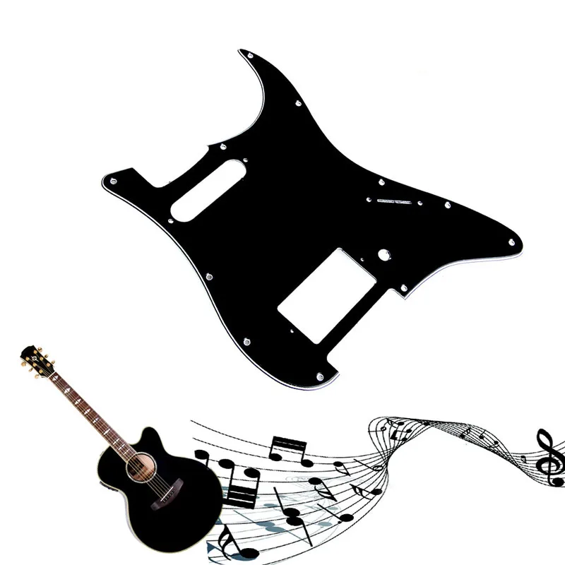 

Great 3Ply Guitar Pickguard Scratch Plate For Fender Strat Parts Pearl Black Guitar Parts