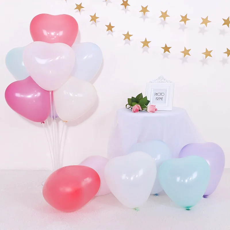 New 2.2g Single-storey Macaron Heart shaped Balloon Wedding Room Layout Love Decorative Supplies 10 inch Latex Air Balloons
New 2.2g Single-storey Macaron Heart shaped Balloon Wedding Room Layout Love Decorative Supplies 10 inch Latex Air Balloons