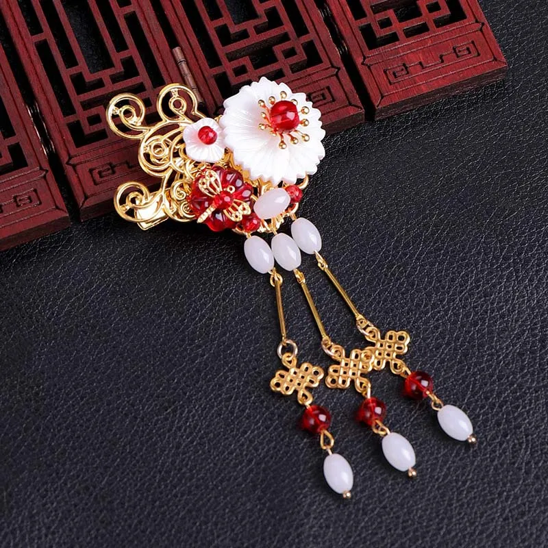 FORSEVEN Chinese Red Crystal Hair Pins Headpiece Bridal Hair Jewelry Long Tassel Floral Hairpins Tiara Women Hair Accessories JL
FORSEVEN Chinese Red Crystal Hair Pins Headpiece Bridal Hair Jewelry Long Tassel Floral Hairpins Tiara Women Hair Accessories JL