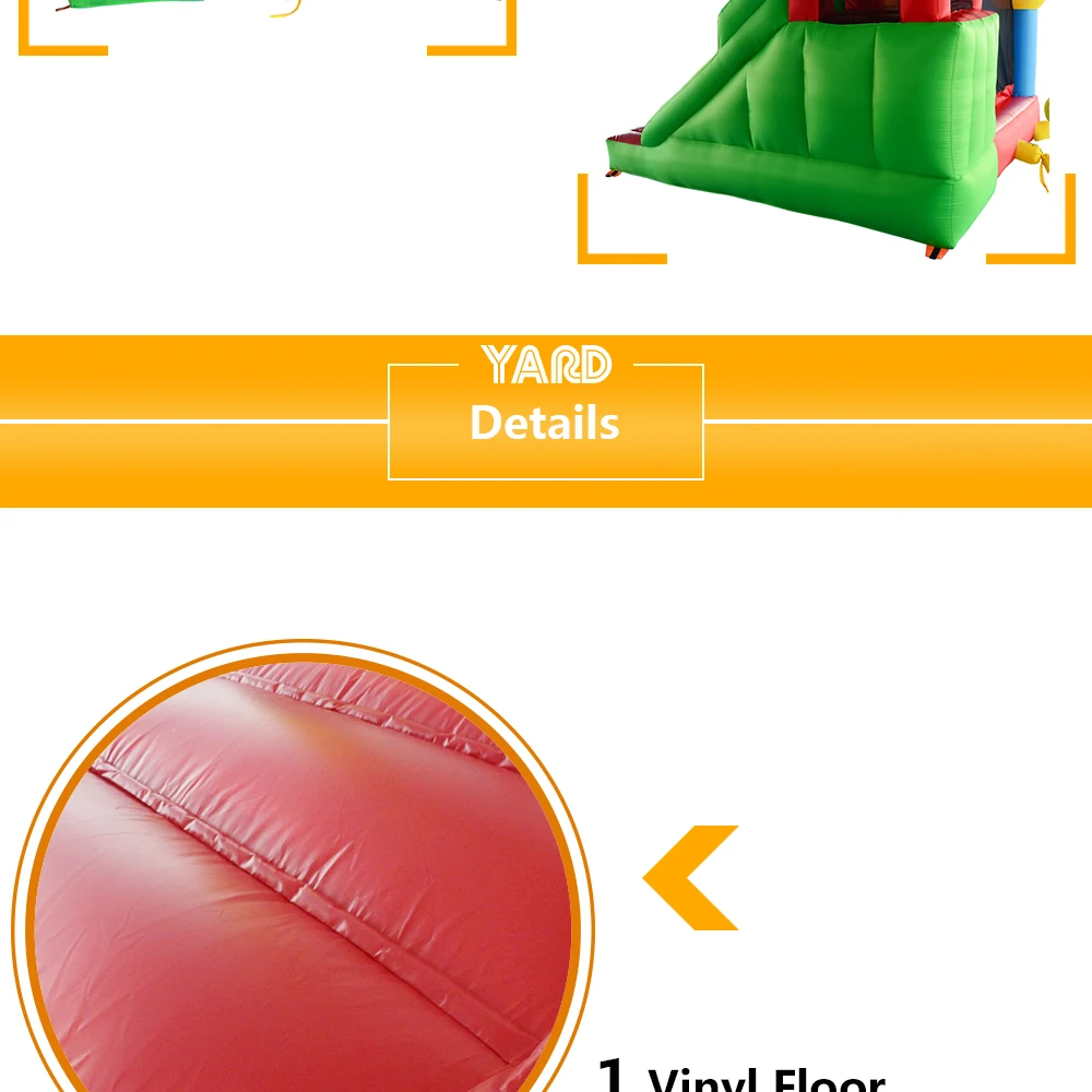 YARD Kids Bouncer House Slide Jumping Castle Inflatable Bounce House Jumper Jumping Castle with Ball Pool 9