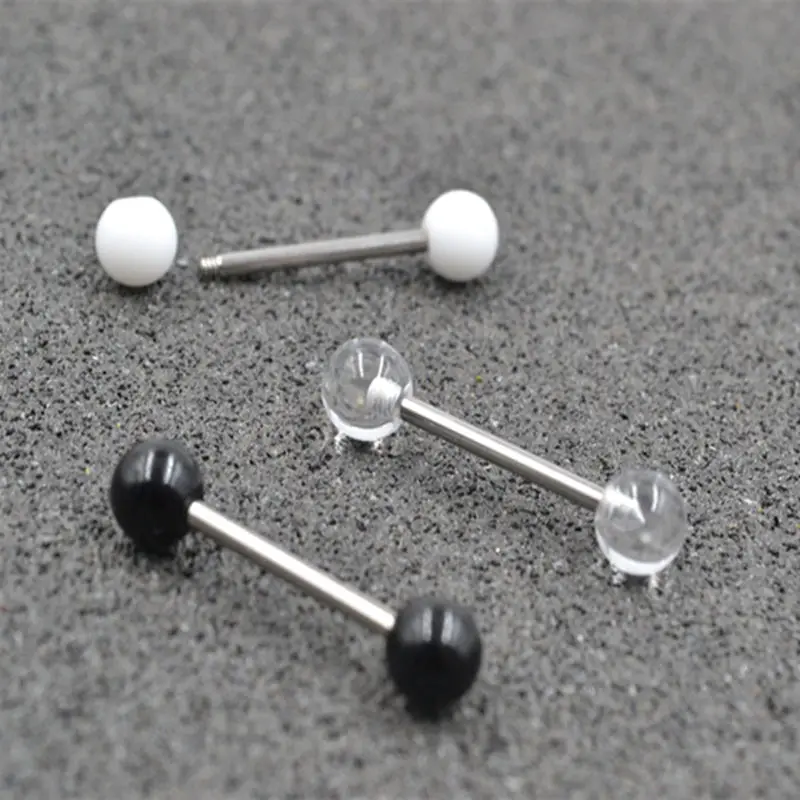 100pcs Body Jewelry Acrylic Ball Tongue/ Nipple Ring Barbells Bar 14G~1.6mm Retainers Body Piercing Jewelry 14Gx16mmx6mm/6mm
100pcs Body Jewelry Acrylic Ball Tongue/ Nipple Ring Barbells Bar 14G~1.6mm Retainers Body Piercing Jewelry 14Gx16mmx6mm/6mm