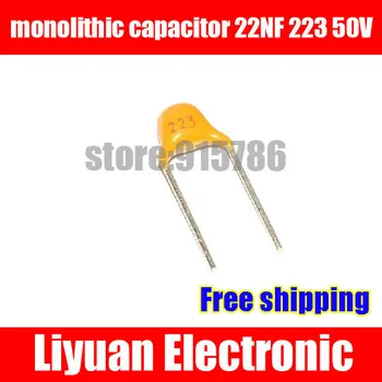 Free shipping MLCC / monolithic capacitor 22NF 223 50V multi-layer ceramic capacitor / pitch 5.08MM / Accuracy 20%
Free shipping MLCC / monolithic capacitor 22NF 223 50V multi-layer ceramic capacitor / pitch 5.08MM / Accuracy 20%