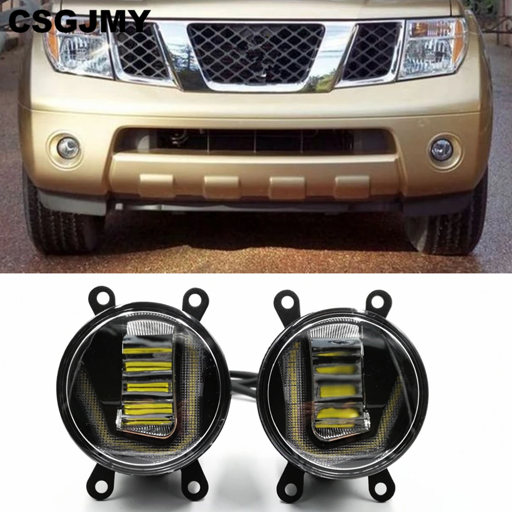 

3-IN-1 Functions Auto LED For Nissan Pathfinder 2005-2015 DRL Daytime Running Light Car Projector Fog Lamp with yellow signal