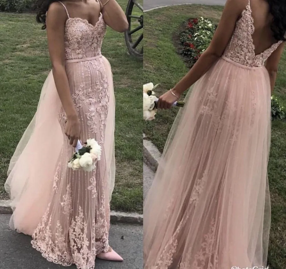 Sexy Spaghetti Straps Beaded Backless Mermaid Evening Dresses 2019 Formal Dress Party Gowns with Tulle Train Robe De Soiree
Sexy Spaghetti Straps Beaded Backless Mermaid Evening Dresses 2019 Formal Dress Party Gowns with Tulle Train Robe De Soiree