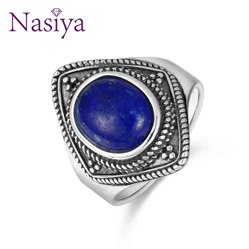 Nasiya Vintage 8x10MM Natural Oval Lapis Rings 925 Silver Fine Jewelry For Women Anniversary Party Stone Silver Jewelry Gift
Nasiya Vintage 8x10MM Natural Oval Lapis Rings 925 Silver Fine Jewelry For Women Anniversary Party Stone Silver Jewelry Gift