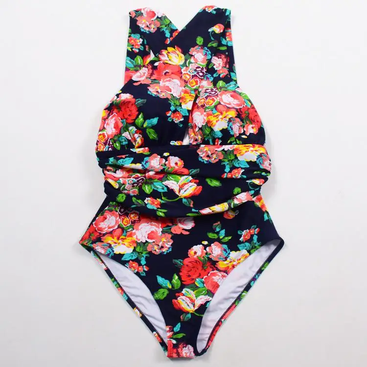 Female Swimsuit 2018 Swimwear One Piece Print Badpak Plus Size Swimwear Beach Wear Push Up Slim One Piece Swimsuit For Women XXL