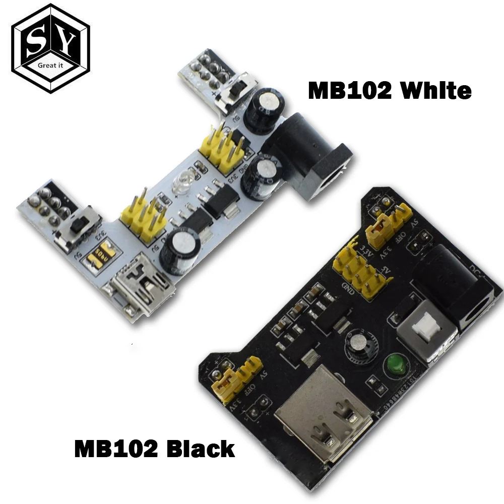 1PCS Breadboard Power Supply Module /mb102 white Breadboard Dedicated Power Module 2-way 3.3V 5V MB-102 Solderless Bread Board
1PCS Breadboard Power Supply Module /mb102 white Breadboard Dedicated Power Module 2-way 3.3V 5V MB-102 Solderless Bread Board