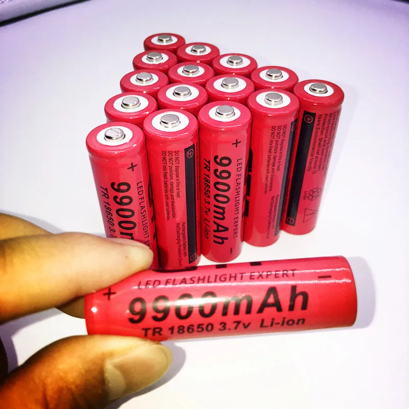 10 шт 2018 Новый 18650 аккумулятор 3 7 V 9900mAh перезаряжаемый литий ионный для