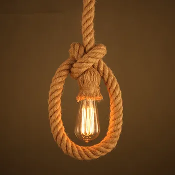 Industrial wind rope lamp creative coffee restaurant American personality retro hemp rope loft Pendant Lights WF4131101
Industrial wind rope lamp creative coffee restaurant American personality retro hemp rope loft Pendant Lights WF4131101