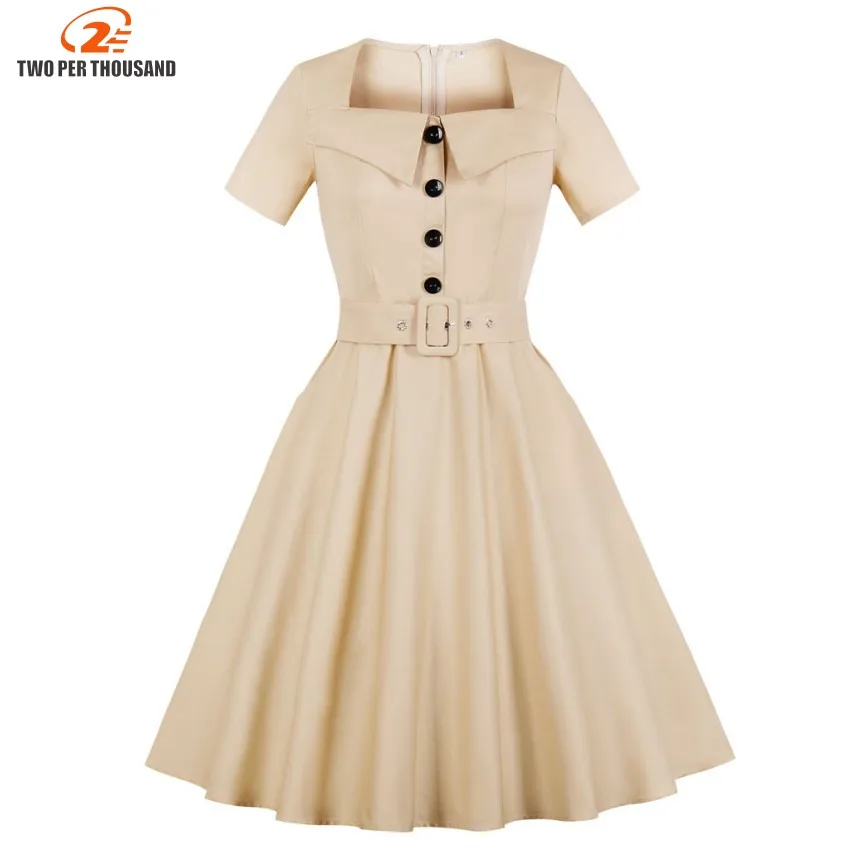 

S-4XL Plus Size Summer Dress 2018 Vintage Rockabilly Dress Jurken 50s Retro Big Swing Pinup Women Audrey Hepburn Dress Vestidos
