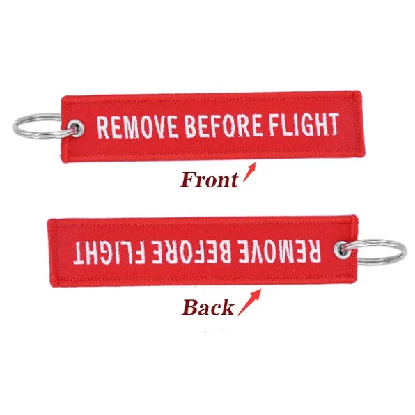 Remove Before Flight Pilot Key Chain OEM Key Chains Jewelry Embroidery Safety Tag Aviation Gifts Special Blue Pilot Luggage Tag1