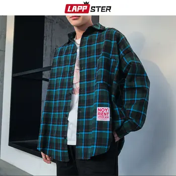 LAPPSTER Men Black Streetwear Plaid Shirt 2020 Mens Summer Shirts Long Sleeve Male Vintage Pocket Oversized Fashions Clothing
LAPPSTER Men Black Streetwear Plaid Shirt 2020 Mens Summer Shirts Long Sleeve Male Vintage Pocket Oversized Fashions Clothing