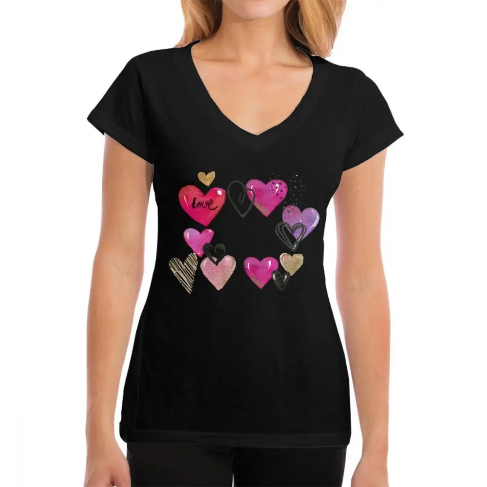 Custom Design New Fashion T shirt Woman Spring Summer LOVE Print Short Sleeve V Neck Cotton Spandex Women Top Slim Fit Soft
Custom Design New Fashion T shirt Woman Spring Summer LOVE Print Short Sleeve V Neck Cotton Spandex Women Top Slim Fit Soft