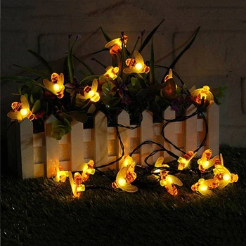 Solar LED lgihts String Lights Honey Bee Garland Fairy Lights 20/30 LED outdoor Waterproof Cork for Garden Lighting
Solar LED lgihts String Lights Honey Bee Garland Fairy Lights 20/30 LED outdoor Waterproof Cork for Garden Lighting