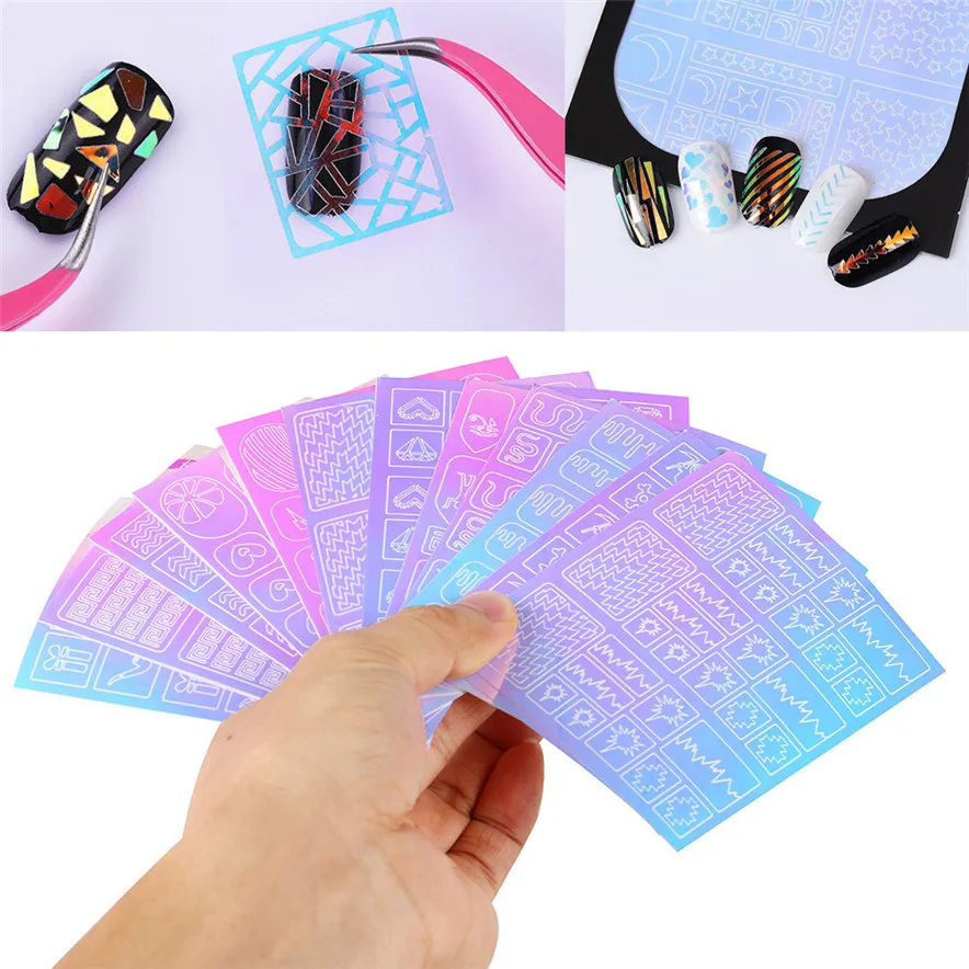 OutTop new style Adhesive Glass Paper Hollow Nail Vinyls Colorful 3D Nail Art Stencil Sticker best seller#30
OutTop new style Adhesive Glass Paper Hollow Nail Vinyls Colorful 3D Nail Art Stencil Sticker best seller#30