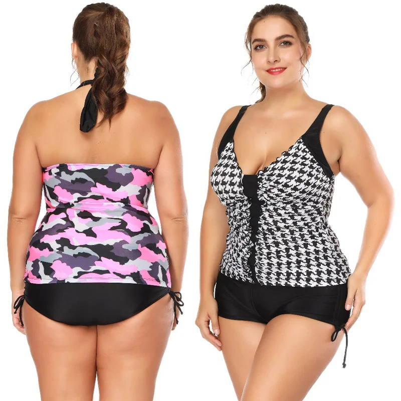 Sexy Deep V Neck Swimwear Women Two Piece Swimsuit Camo Print Push Up Tankini Beach Swimming Bathing Suit Plus Size 3XL 4XL
Sexy Deep V Neck Swimwear Women Two Piece Swimsuit Camo Print Push Up Tankini Beach Swimming Bathing Suit Plus Size 3XL 4XL